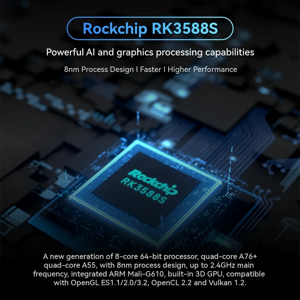 Imagem -06 - Placa de Desenvolvimento Ethernet Orange Pi5 Pro Mini pc 16gb Ram Rockchip Rk3588s 8-core 64-bit Wi-fi Mais Bt5.0 Slot M-key M.2 Gigabit