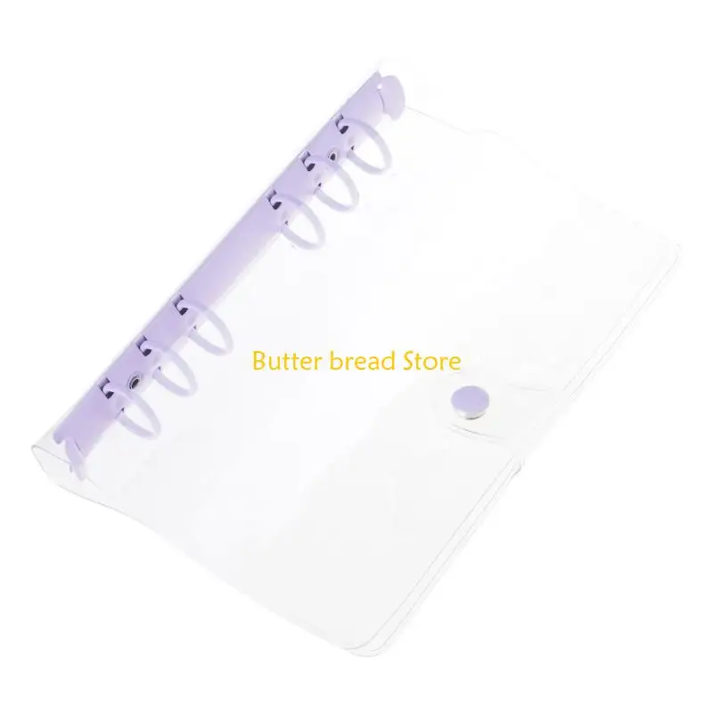 W89C A 6 Clear Budget Binder Planner Binder 6 Rings Binder Round Rings Binder Cover