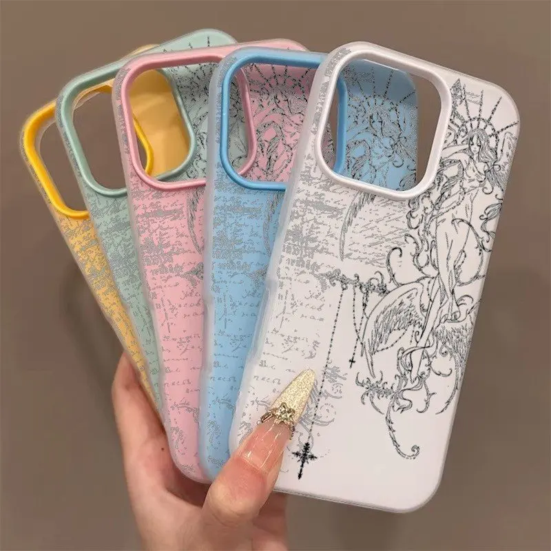 

Holy Goddess Pattern Phone Case Shockproof TPU Cover For iPhone 11 12 13 14 15 16 17 Pro Max 15 Pro 14 Plus 11 Pro XR XS Max 16E