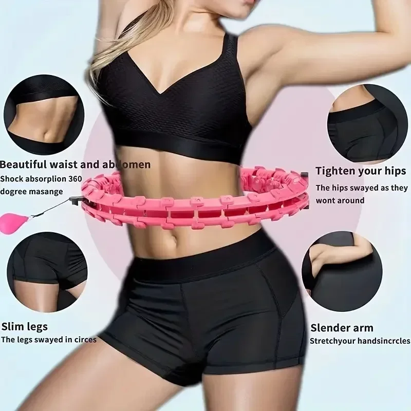 Smart Exercise Sports Circle Detachable Fat Burning Weighted Infinite Fitness Ring for Home Fitness Weight Loss Exercise Tool