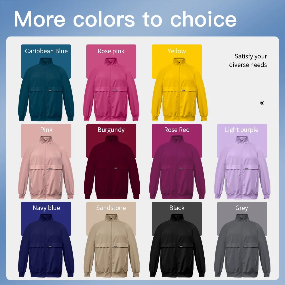 Niaahinn ممرضة فرك سترة للجنسين عيادة الأسنان النساء الدعك القمم الطبية التمريض موحدة معطف سبا موحدة الملابس الجراحية الرجال