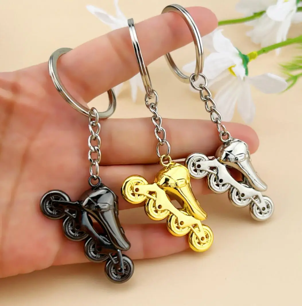 Roller Skate Keychain  Pendant Skating Keychains Bag Pendant Decoration Gifts Bulk Ring Speed Skates