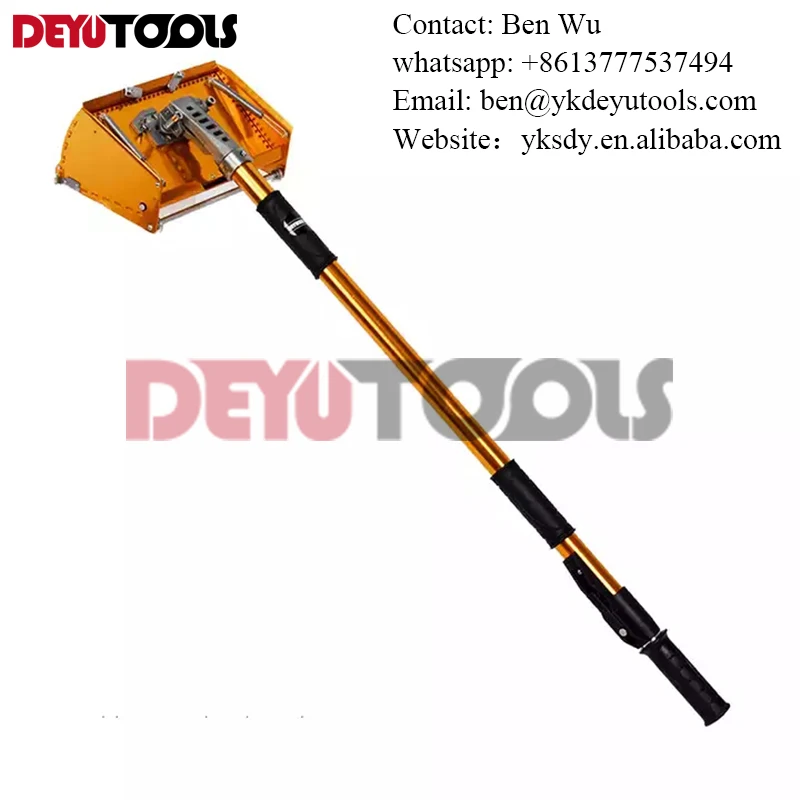 

9.8In Drywall Flat Finisher Taping Technical Tools Lastering Plaster Box 120° Adjust Extendable Handle Wallboard Mud for Putty