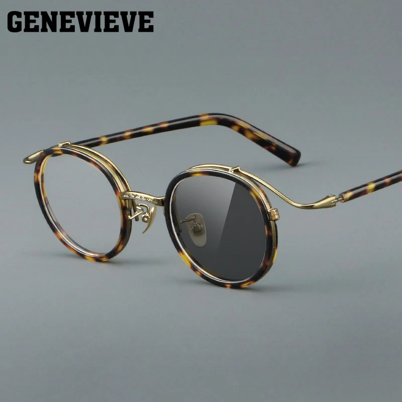 GENEVIEVE New Style Retro Personalized Design Anti-blue Light  Photochromic Reading Glasses Customizable Prescription MOP3