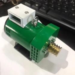 Mini Generator Model with Digital Voltmeter Power Generation for Engine Model - Green