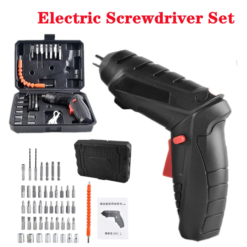 

Multifunctional Electric Screwdriver Rechargeable Cordless Screwdriver Impact Wireless Screwdriver Drill Electric Screw Driver