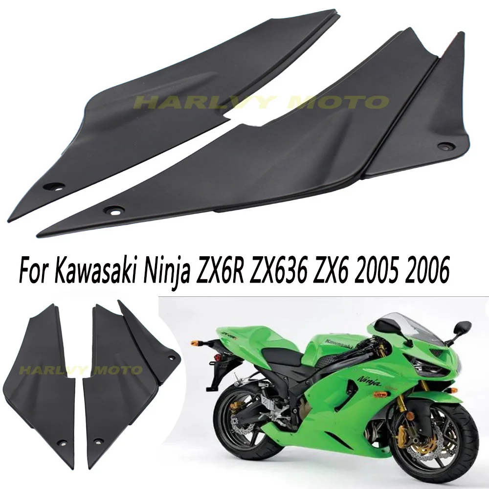 

Motorcycle 1 Pair Tank Side Cover Panel Fairing For Kawasaki Ninja ZX6R ZX636 ZX6 2005 2006