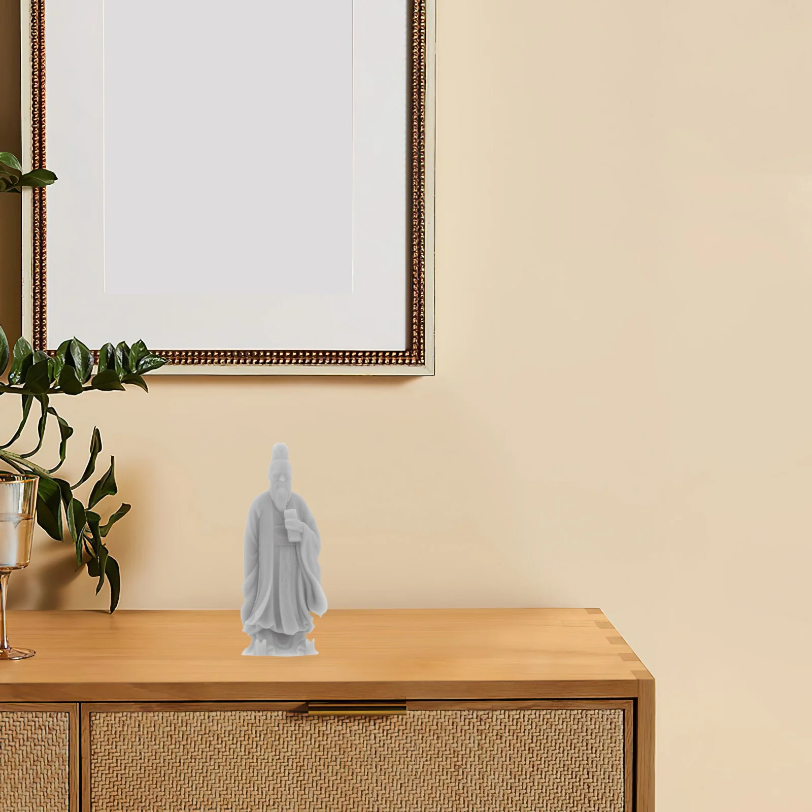 زخرفة كونفوشيوس حوض السمك الآسيوي ديكور النحت ديكورات خزان الأسماك تزيين الملحقات البلاستيكية