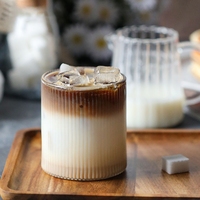 1/6pcs Japanese Glass Cup Milk Coffee Glass Mug Transparent Mug Beer Ins Water Drinking Cup Kitchen Accessory Water Glass Cups