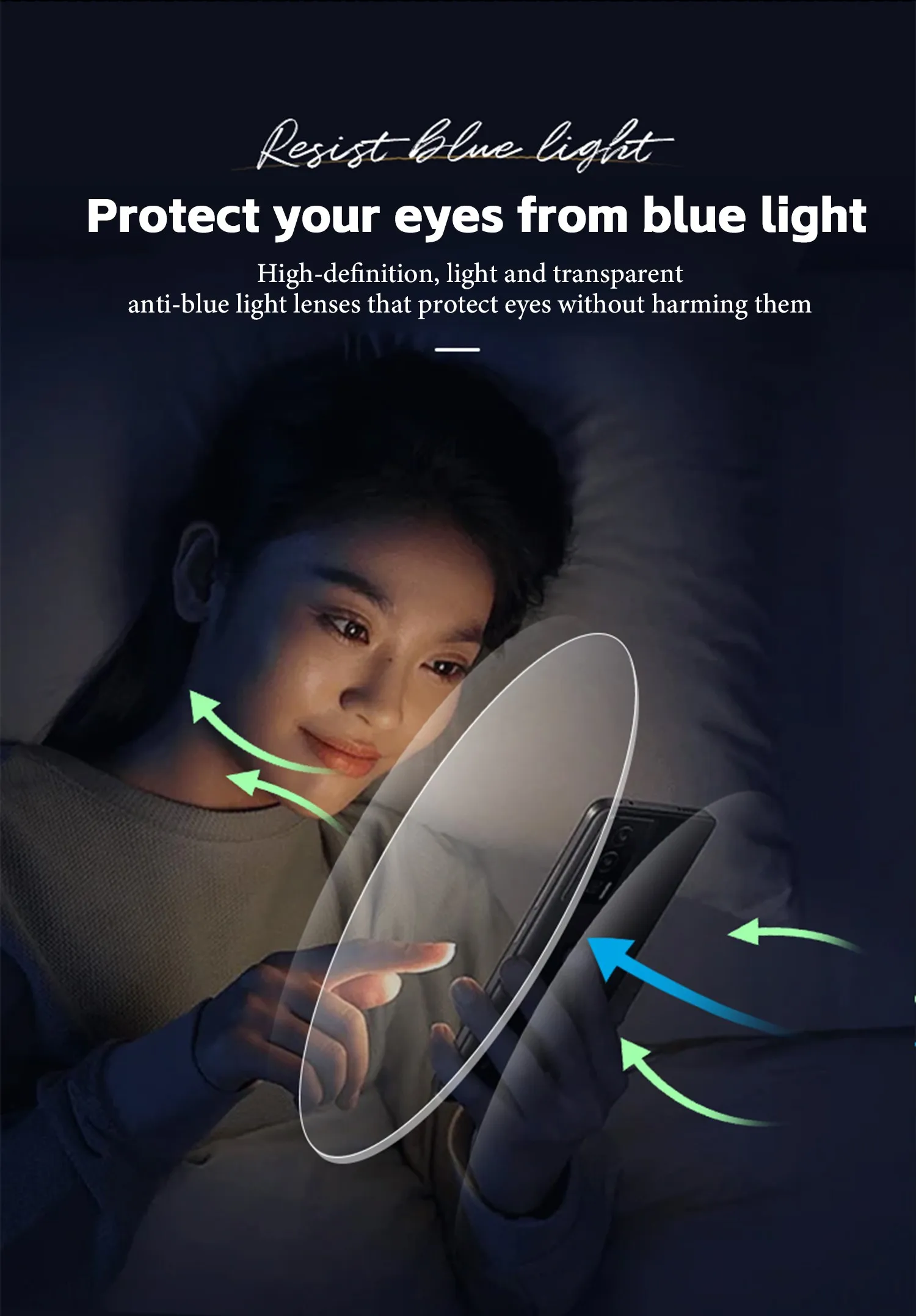 BEAU FIVE نظارات طبية على شكل عين القطة UV400 مضادة للنظارات الشمسية الزرقاء لقصر النظر التقدمية عدسات النظارات البصرية مع وصفة مخصصة 8465 #4