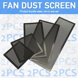 3 Size 2PCSPVC Cooling Fan Antidust Net PC Case Cooling Fan Magnetic Cooler Dust Screen Dust Filter Net Cover Computer Guard