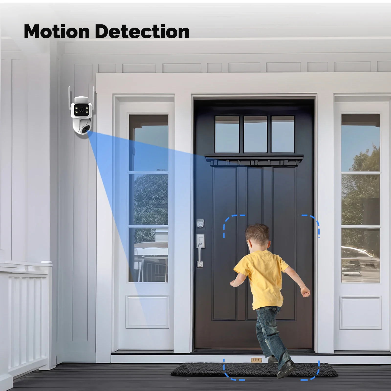 Moes Tuya Smart WiFi Outdoor Security Camera 8MP Dual Screen 2.4G/5G IP65 Waterproof Motion Detection Auto Track Two-Way Audio