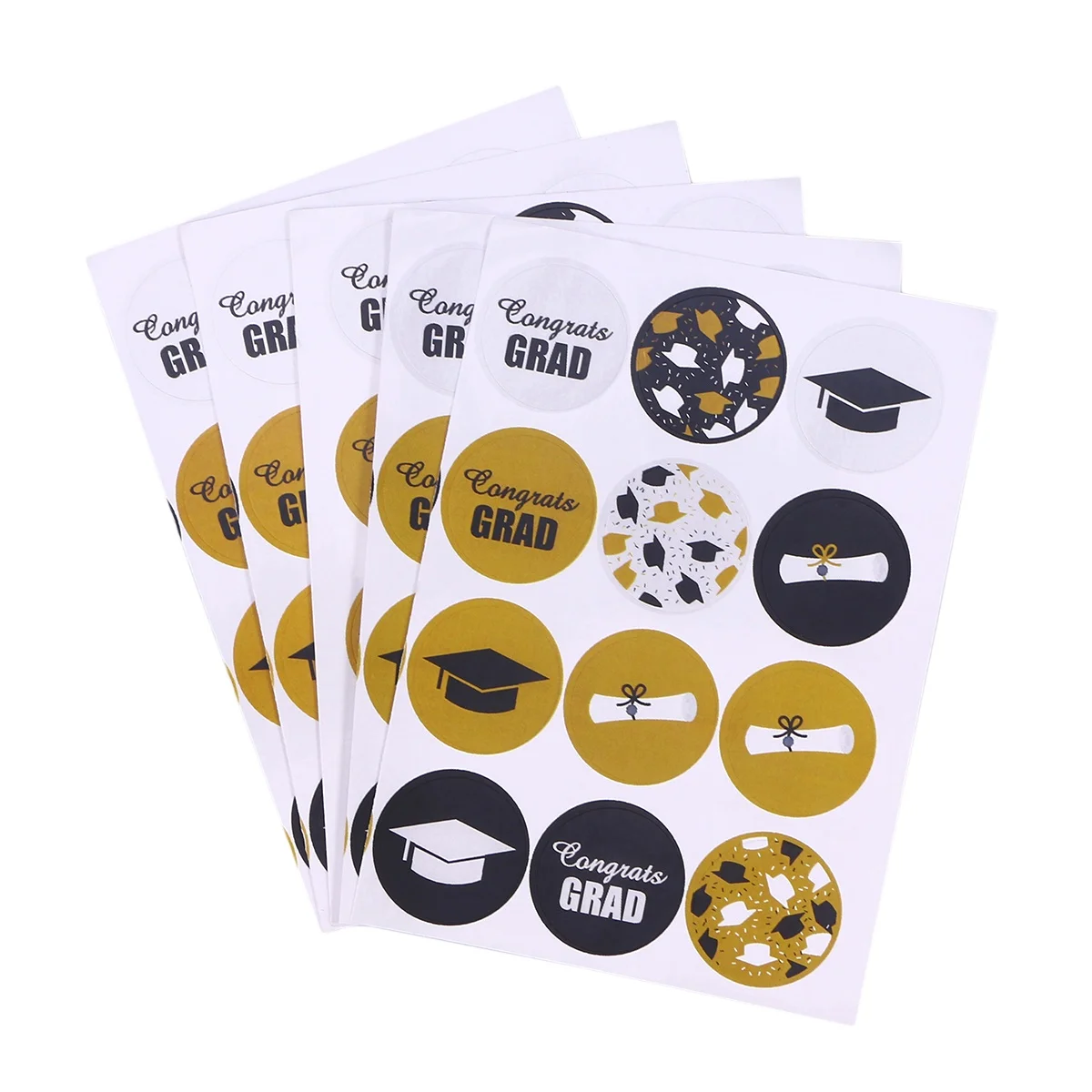 

240 Pcs Round Labels for Certificates 20 Sheets Graduation Decor Stickers Self Adhesive Sealing Certificate Folder Tag