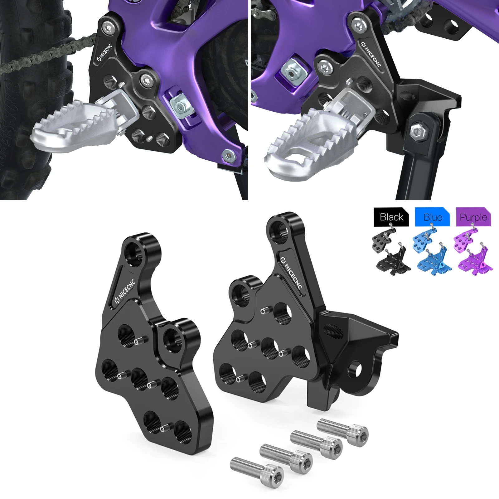 

For Surron Light Bee X Foot Pegs Bracket Package Footrest Holder For Sur-Ron Light Bee S L1E Segway X160 X260 Electric Dirt Bike