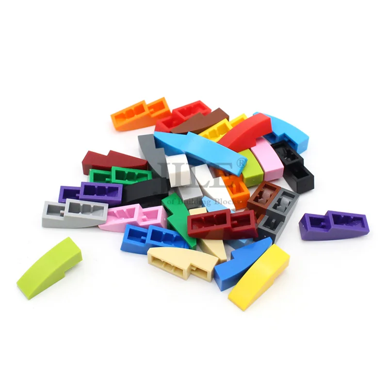 50 Stuks Moc Bouwen Assembles 50950 Helling Gebogen 3X1 Bouwstenen Onderdelen Diy Educatieve Bakstenen Bulk Model Cadeau Kinderen Speelgoed