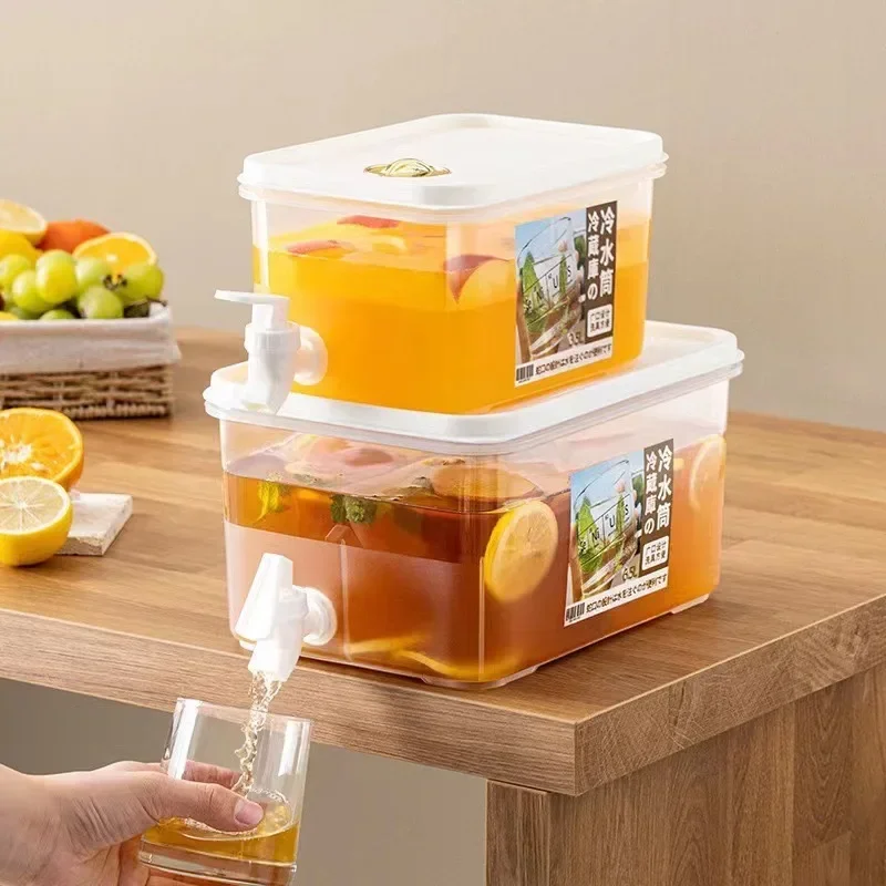 

5L/3.5L water jug with Faucet Jug Refrigerator Cold Water Bucket Dispenser Summer Fruit Juice Drink Container Fridge Pots