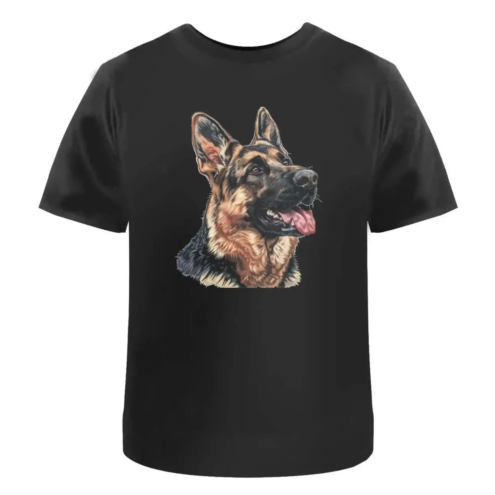 'German Shepherd Side Profile' T Shirt 100 Cotton S XXL TA047017 vintage Washed Unisex Soft Comfortable Top For Everyday Wear