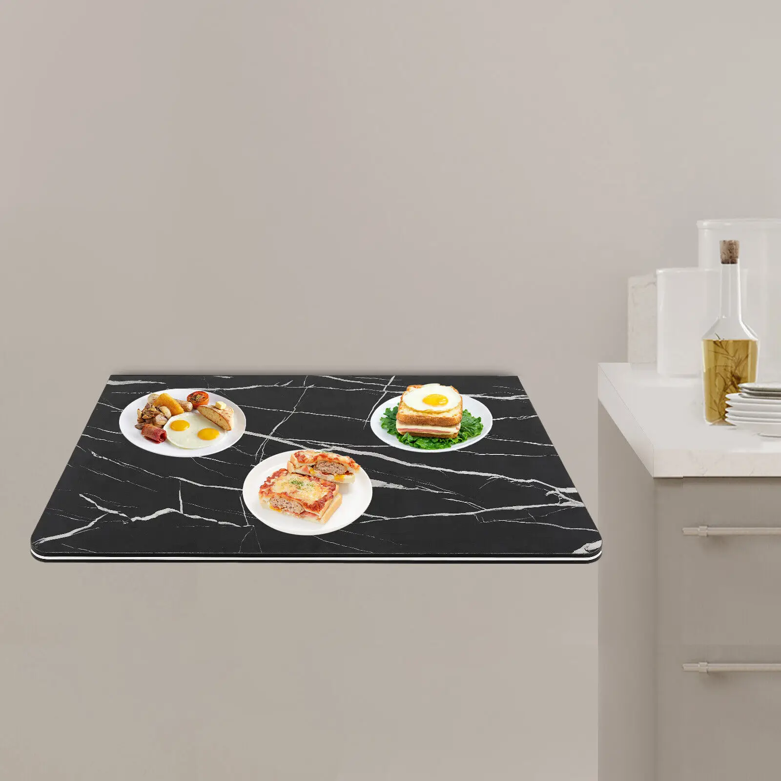 Wall Mounted Floating Folding Computer Desk PC Table Space Saving Home Furniture