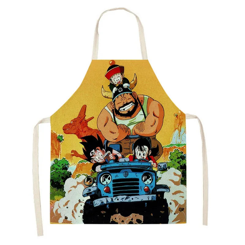 Кухонный фартук в стиле аниме Guku, фартук без рукавов Dragon Ball для взрослых и детей, фартуки для домашней уборки, фартуки для домашнего ужина, аксессуары