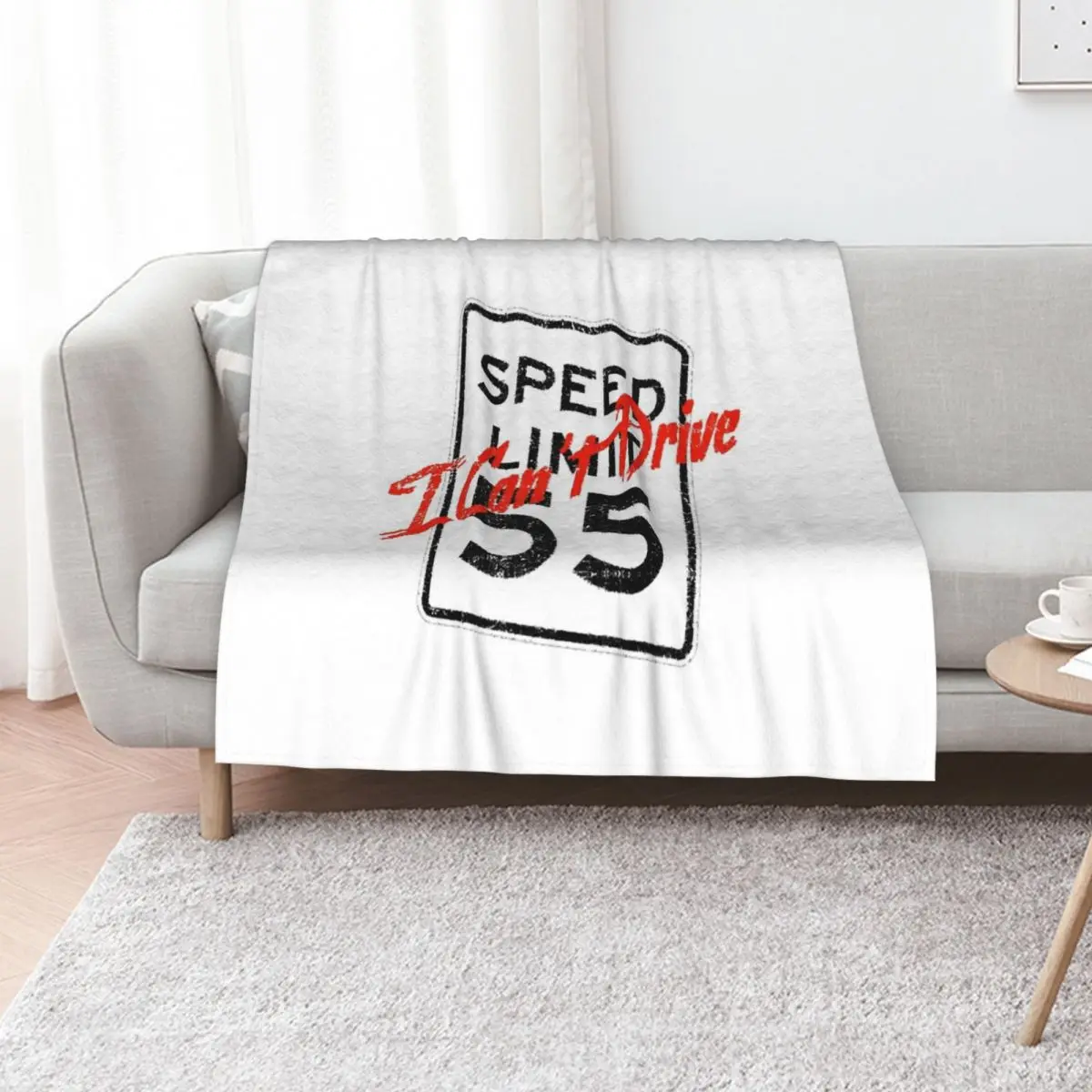 I Can't Drive 55, distressed Throw Blanket Soft Big Thin cosplay anime Sofa heavy to sleep Comforter Blankets