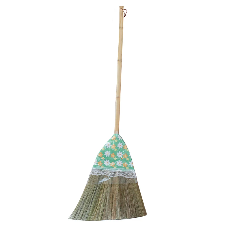 Soft Bristle ass Broom Non-sti Hair Single Floor Swee Broom Dustpan Set Combination Broom l Plant Material Hand...