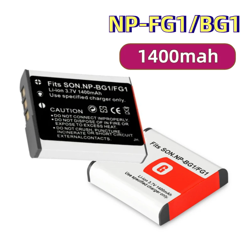 NP-FG1 NP-BG1 Rechargeable Battery 1400mah for Sony Cyber-Shot DSC-W100 DSC-WX1 H3 H7 H9 H10 H20 H50 H55 DSC-T100 T20 NPBG1 FG1