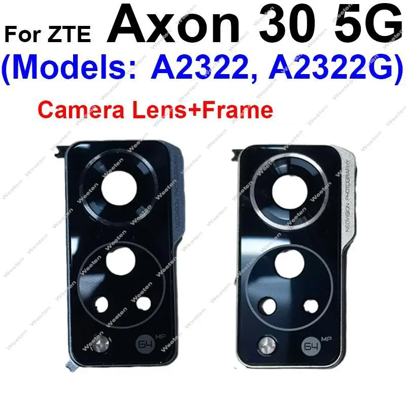 الكاميرا الخلفية غطاء Lens ZTE ل ZTE Axon 30 31 40 برو Axon 40 الترا 41 الترا 5 جرام كاميرا خلفية زجاج عدسة الإطار حامل أجزاء
