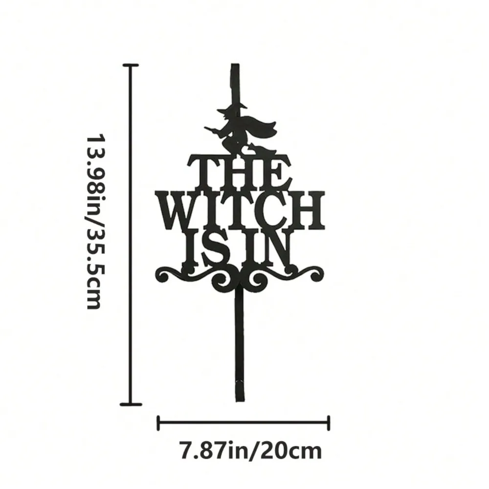 1 unità di grucce per ghirlande "The Witch Is In", design squisito ed elegante con gancio singolo in metallo, perfette per l'esposizione delle ghirlande della porta d'ingresso