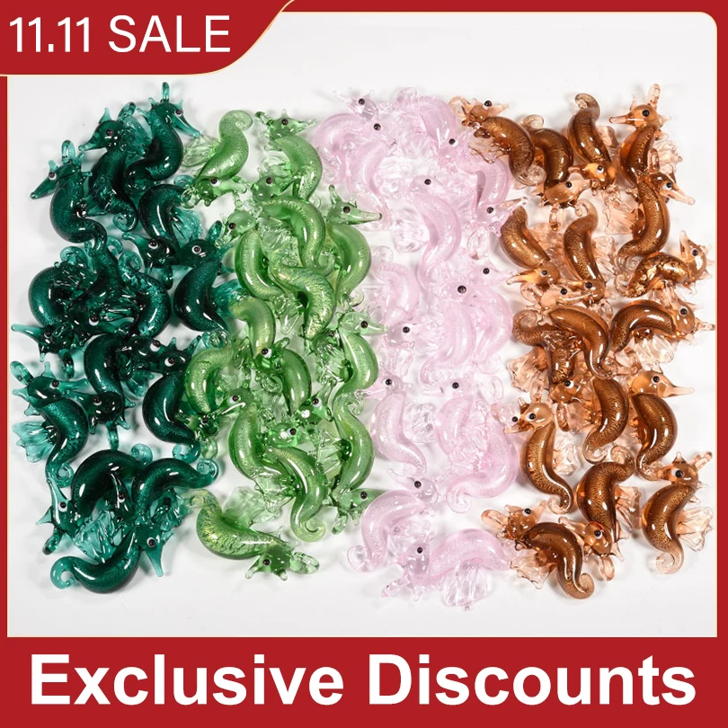 

2/4pcs Creative Marine Animal Sea Horses Octopuses Jewelry Making Supplies Glass Materials Earrings Pendants Jewelry Discovery