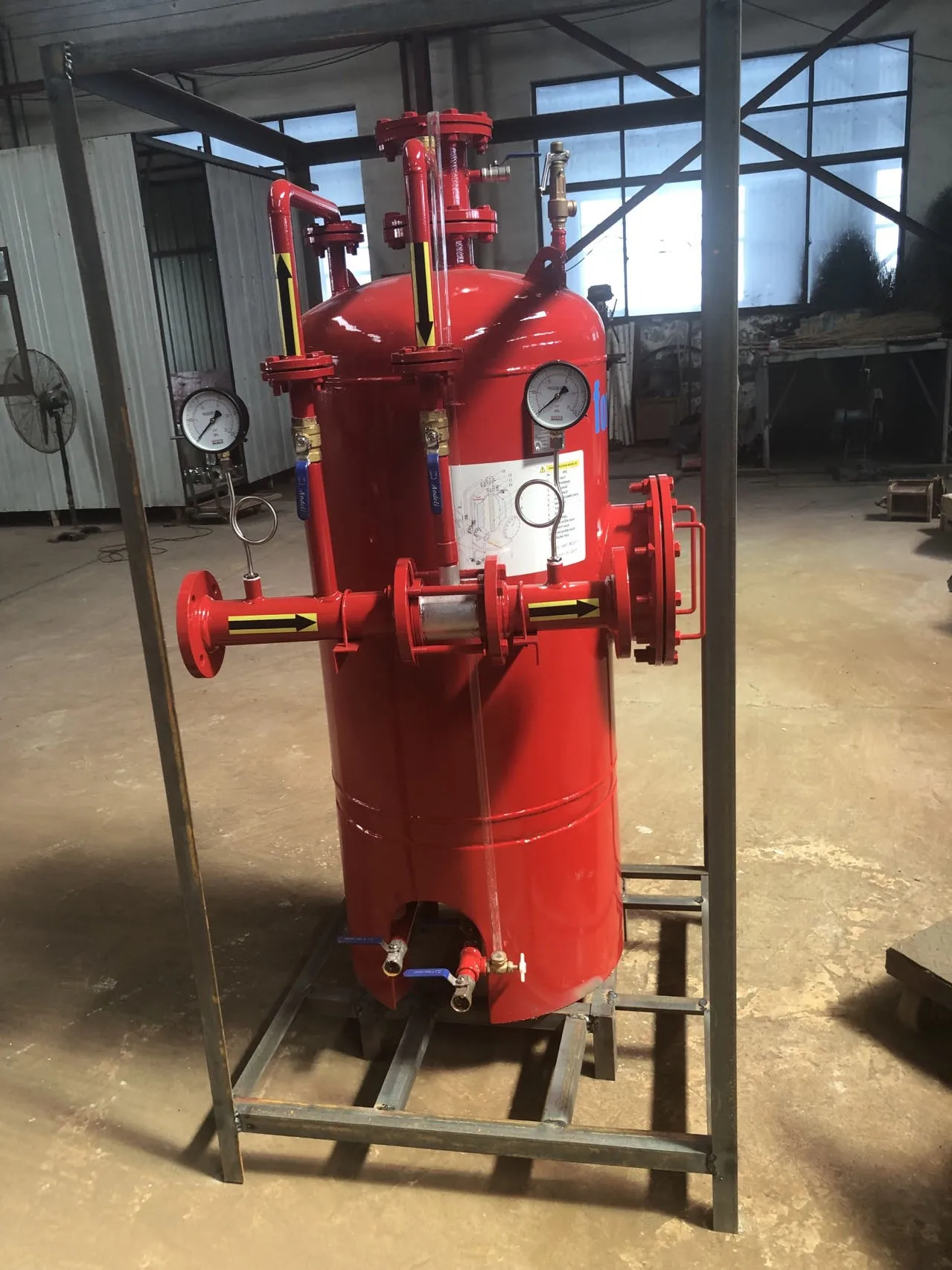 Horizontal type foam fire suppression system with Foam bladder tank(Vertical)