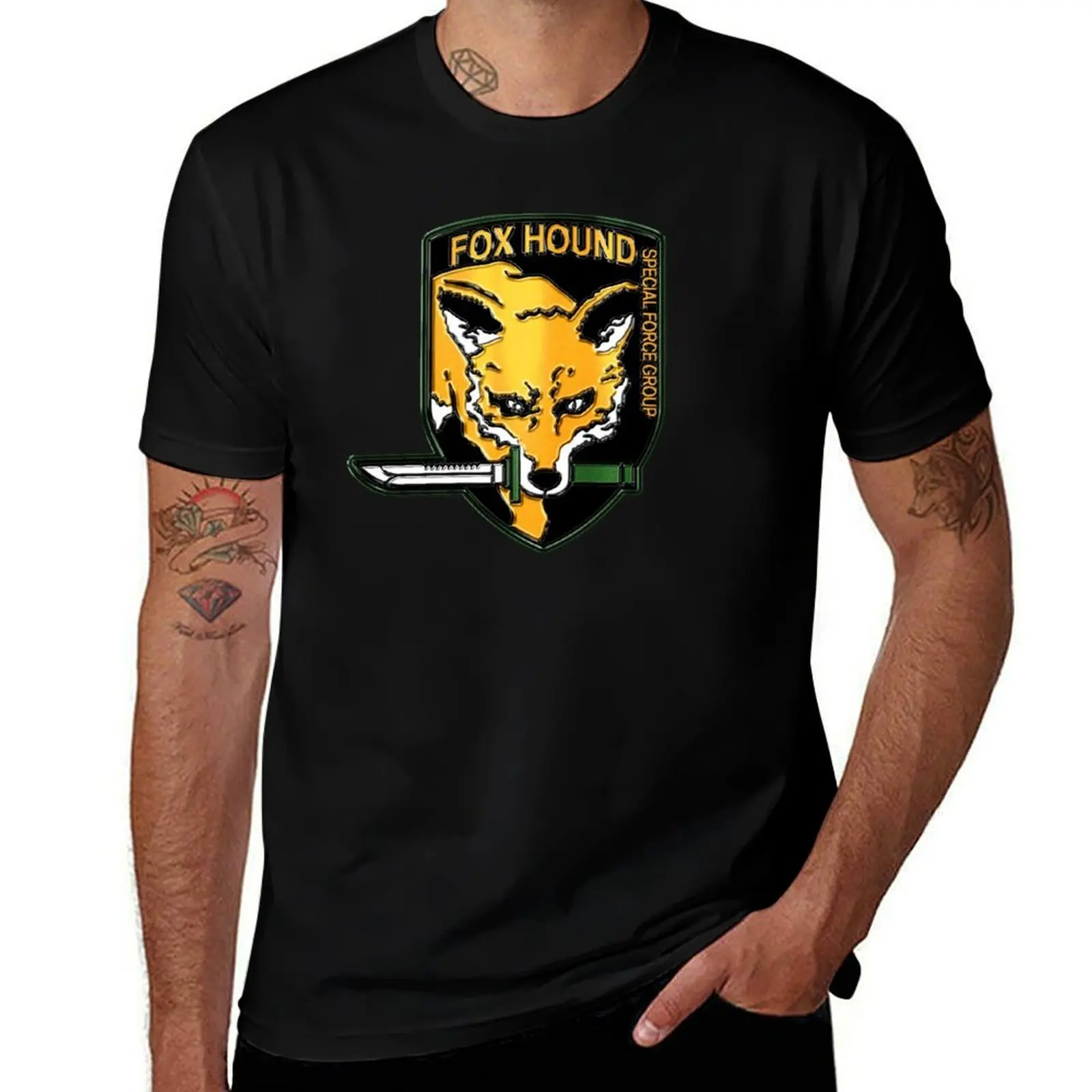

Foxhound Crest T-Shirt man t shirt cotton high quality man t shirt luxury T-Shirt