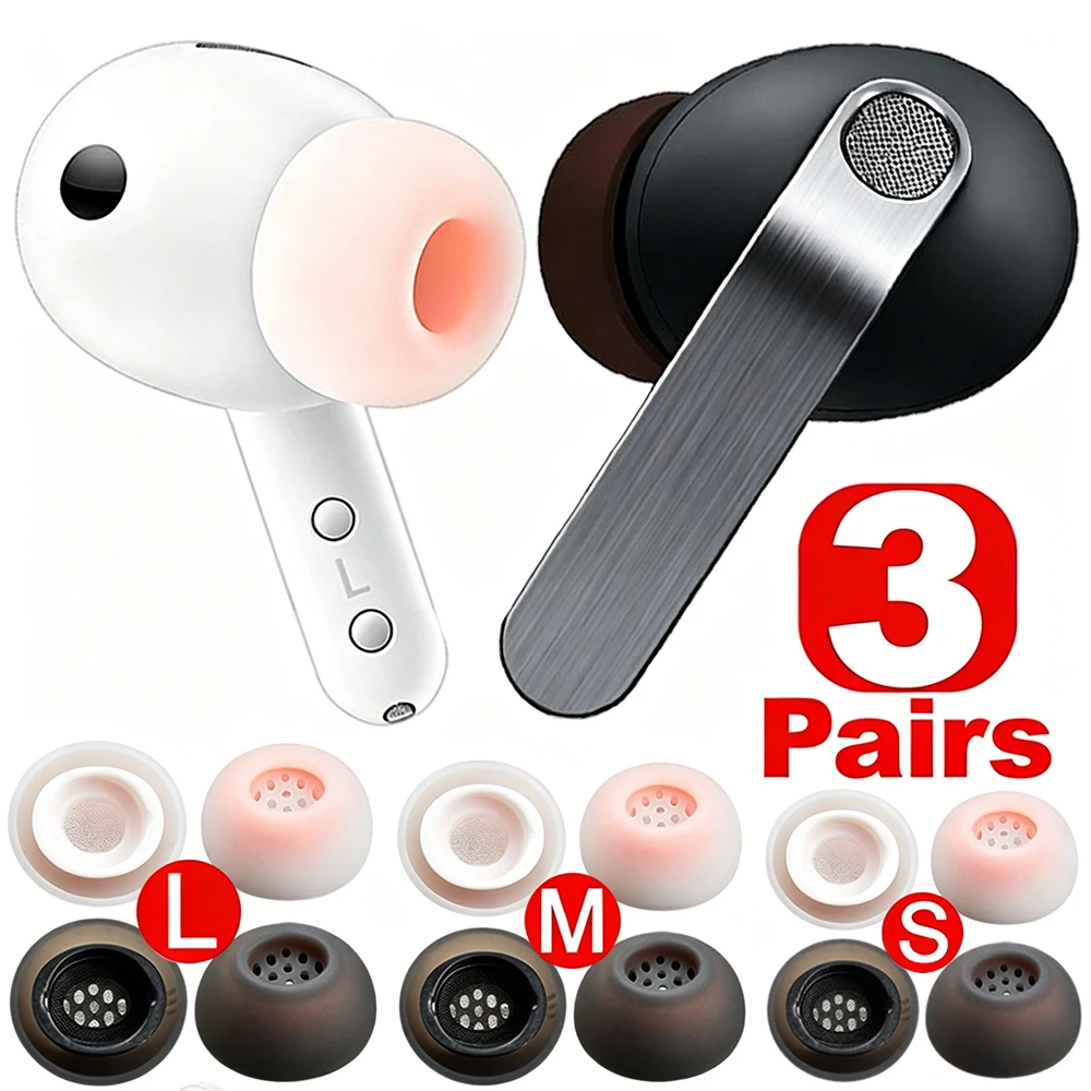 For Samsung Galaxy Buds4 Pro 3 Pro Soft Silicone Eartips Earbuds S+M+L Replacement Anti-slip Ear Tips Earplugs for Buds 4 Pro