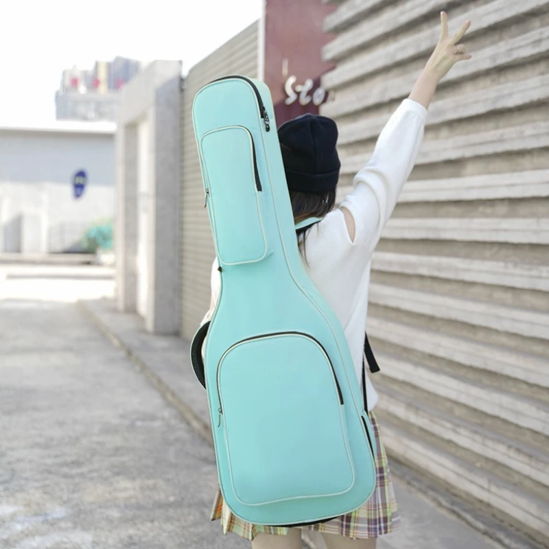 أكسفورد القماش حقيبة الغيتار الكهربائي سميكة طارد المياه الكتفين المحمولة الغيتار على ظهره ملحقات الآلات الموسيقية