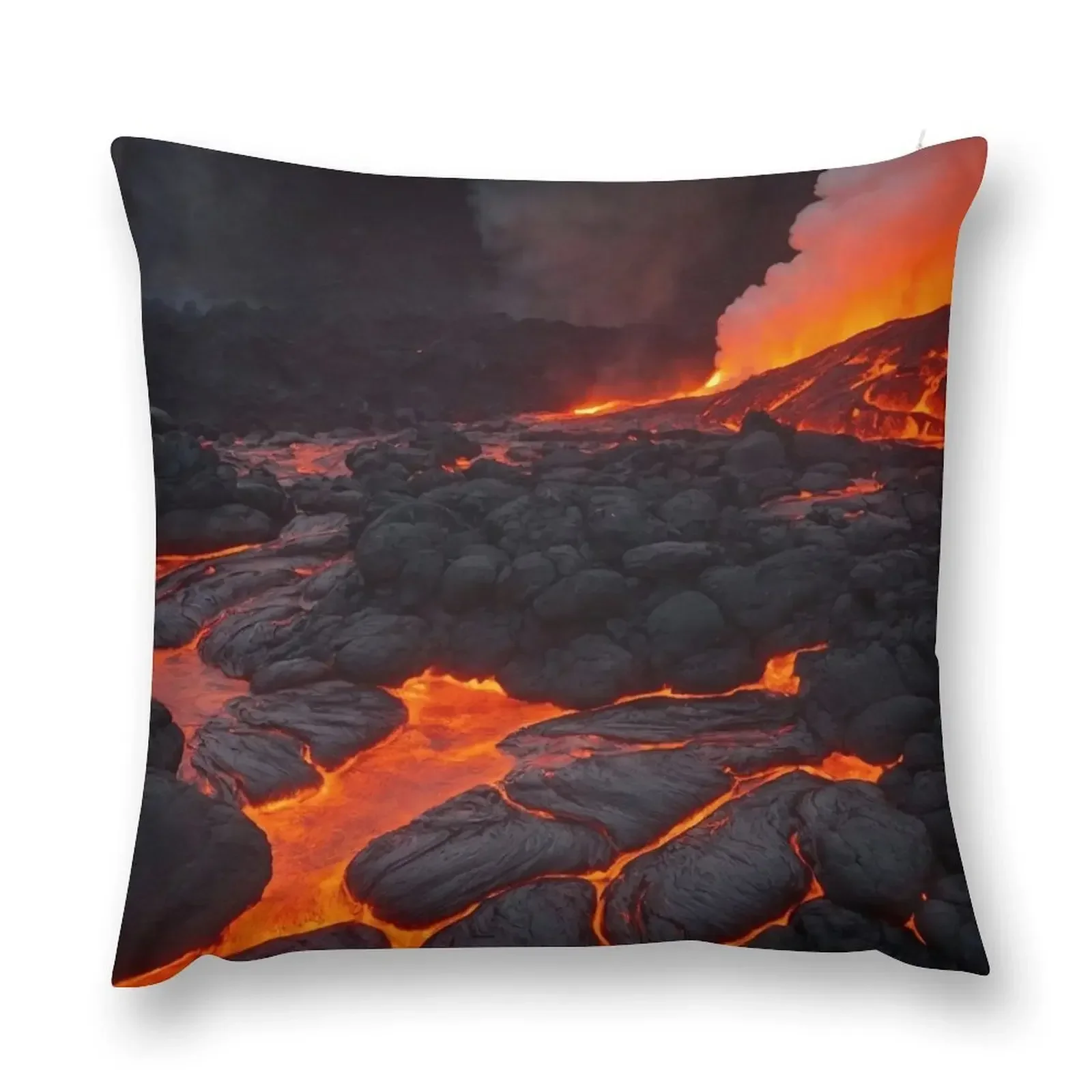 

Magma Volcano River On Fire Throw Pillow Marble Cushion Cover Christmas Covers pillow