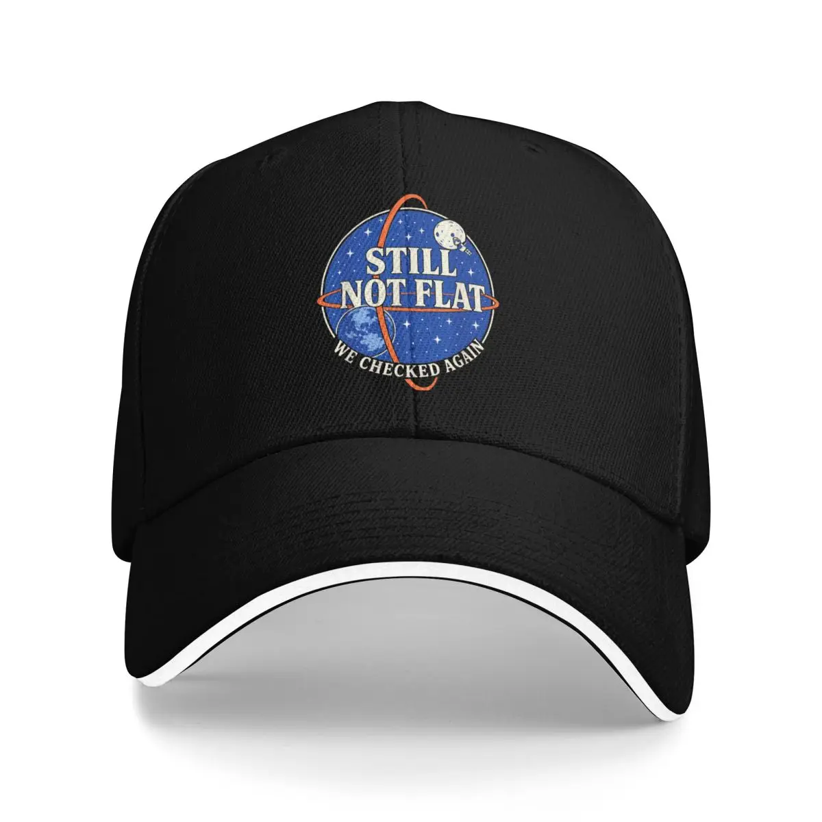 Baseball Caps Funny Space-inspired Parody Planets Still Not Flat We Checked Again Science Astronomy Retro Outdoor Spring Hats