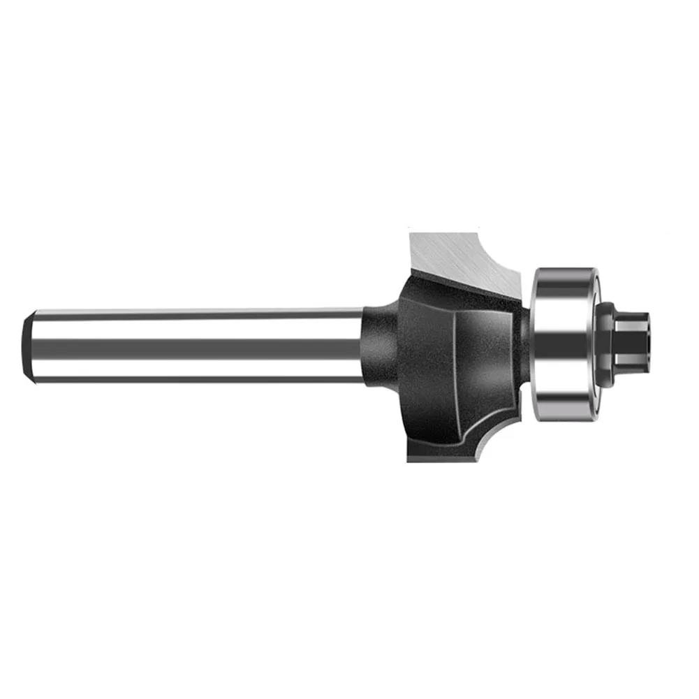 Corner Round Over Router Bit with 1/4 Inch Shank and Bearing Guide for Smooth Edge Profiling on Solid Wood Laminate and Plywood