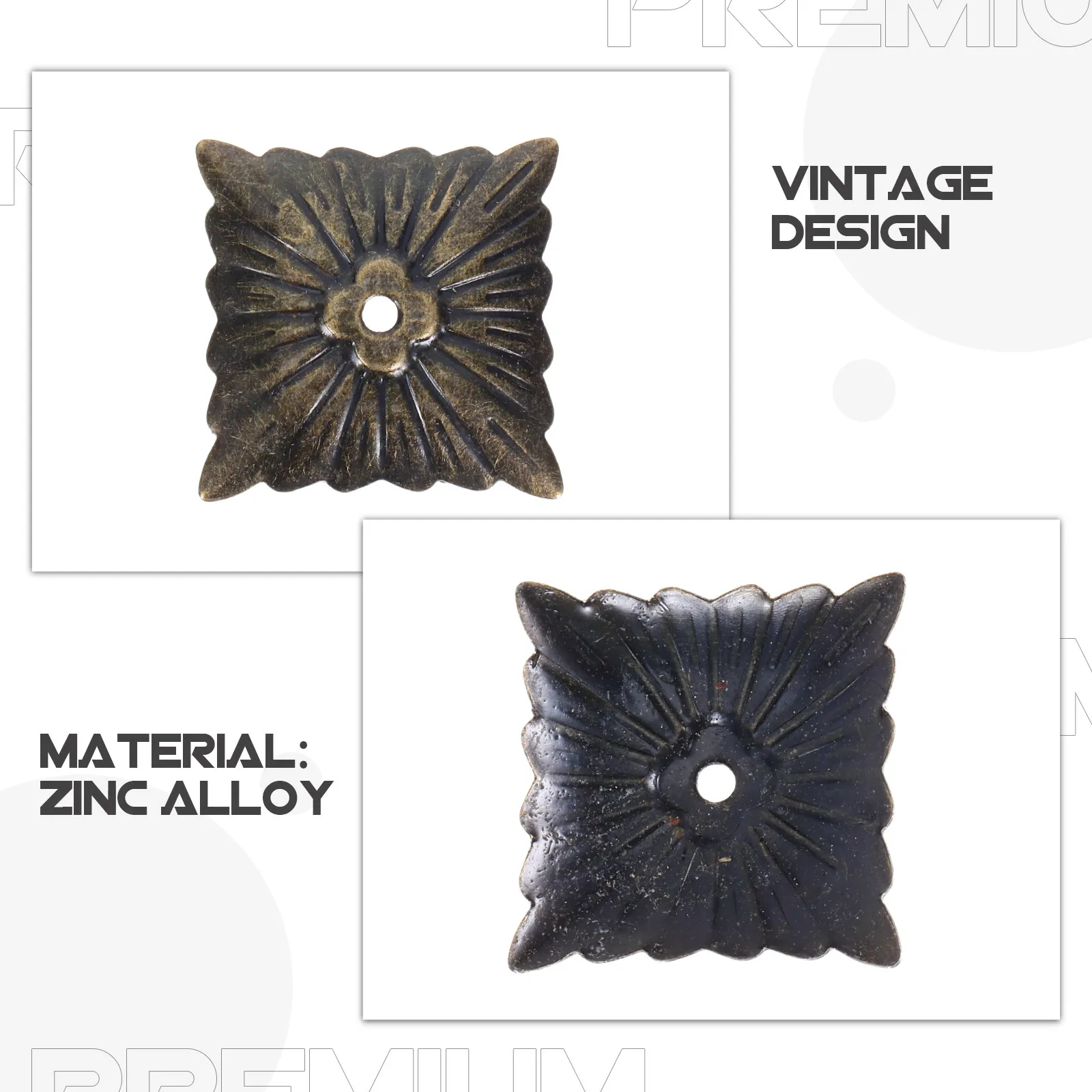 200Pcs Decorative Tack Set Vintage Brass Finish Upholstery Nails for Sofa Chair Furniture Restoration Wood Fabric