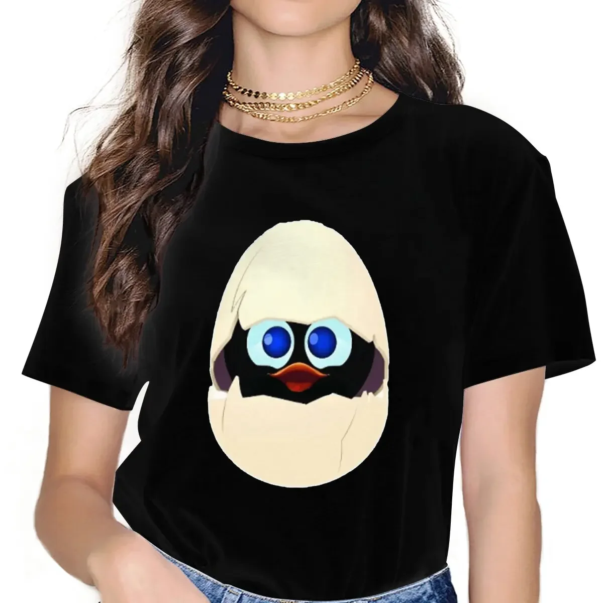 Calimero Anime Egg Unisex T Shirt Grunge Femmes Tees Summer Clothing Harajuku Crewneck TShirt