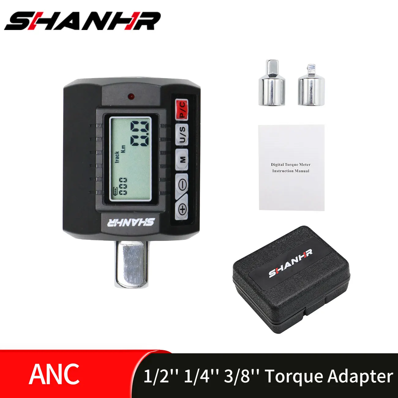 SHANHR 1/2'' Torque Wrench Converter Drive Include 3/8'' and 1/4'' Torque Adapters,Portable Digital Torque Wrench Adapter
