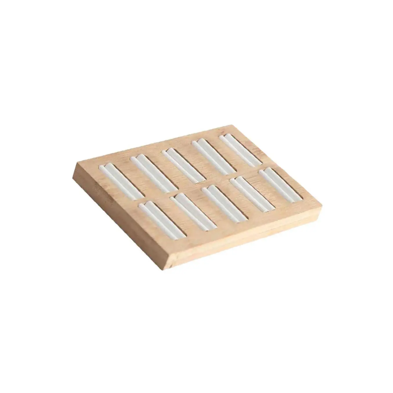 

Деревянные серьги, кольца, лоток для демонстрации ювелирных изделий, органайзер, держатель, 10 слотов, белый