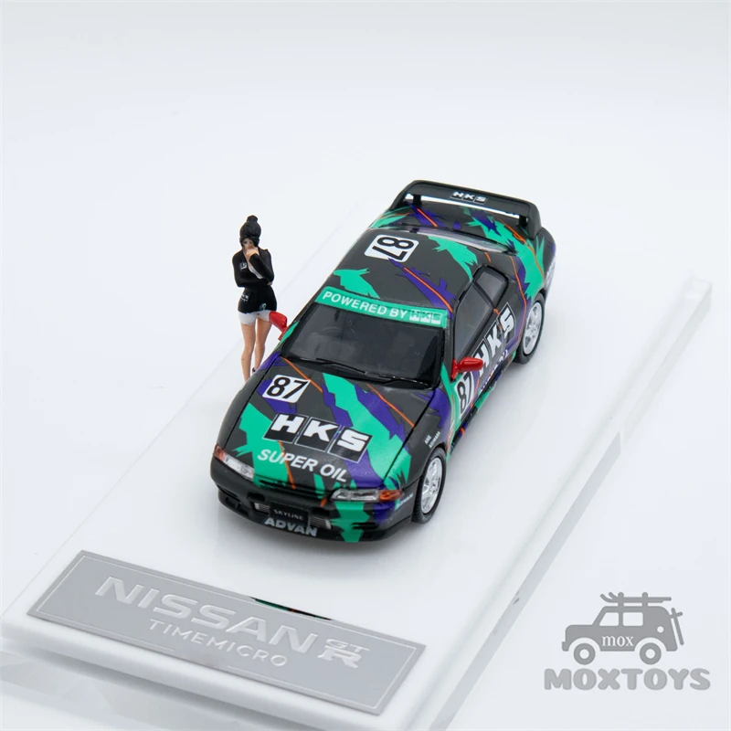 TIME MICRO 1:64 Nissan Gtr32 open cover edition HKS /ADVAN limited999 Diecast Model Car