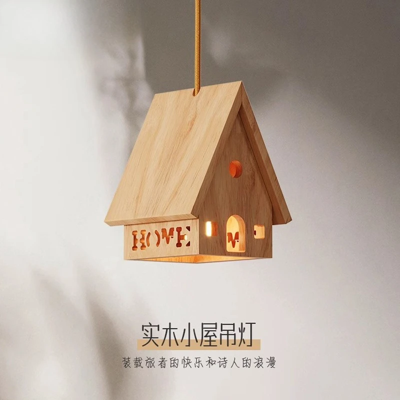 

Скандинавский дизайнерский подвесной светильник: креативная деревянная светодиодная люстра для спальни, кабинета, гостевого дома – атмосферный декор