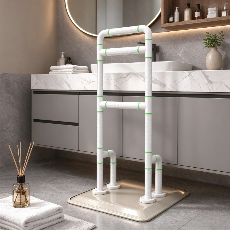 Bedside Assist Rail No Drill Suction Cup Elderly Stand Up Anti Slip Handle Daily Useful Home Room Decor Seniors Support Bar Grip