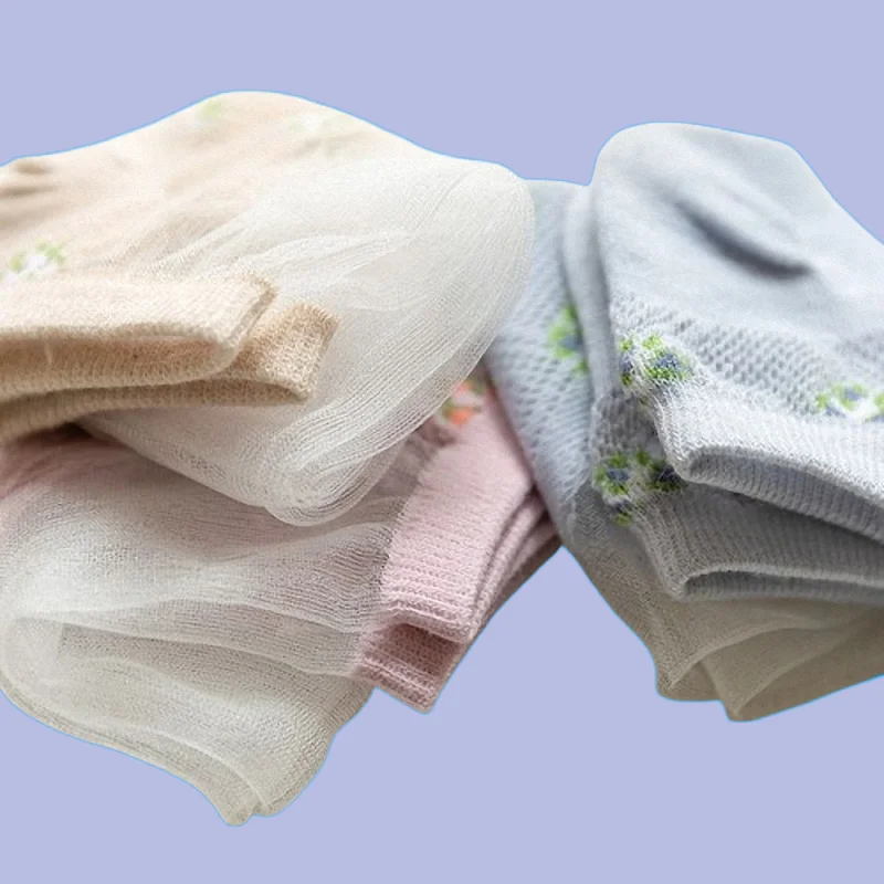 Chaussettes basses coréennes pour femmes, respirantes, bouche peu profonde, semelle invisible en coton fin, chaussettes en cristal, tout match, été, nouveau, 6/12 paires