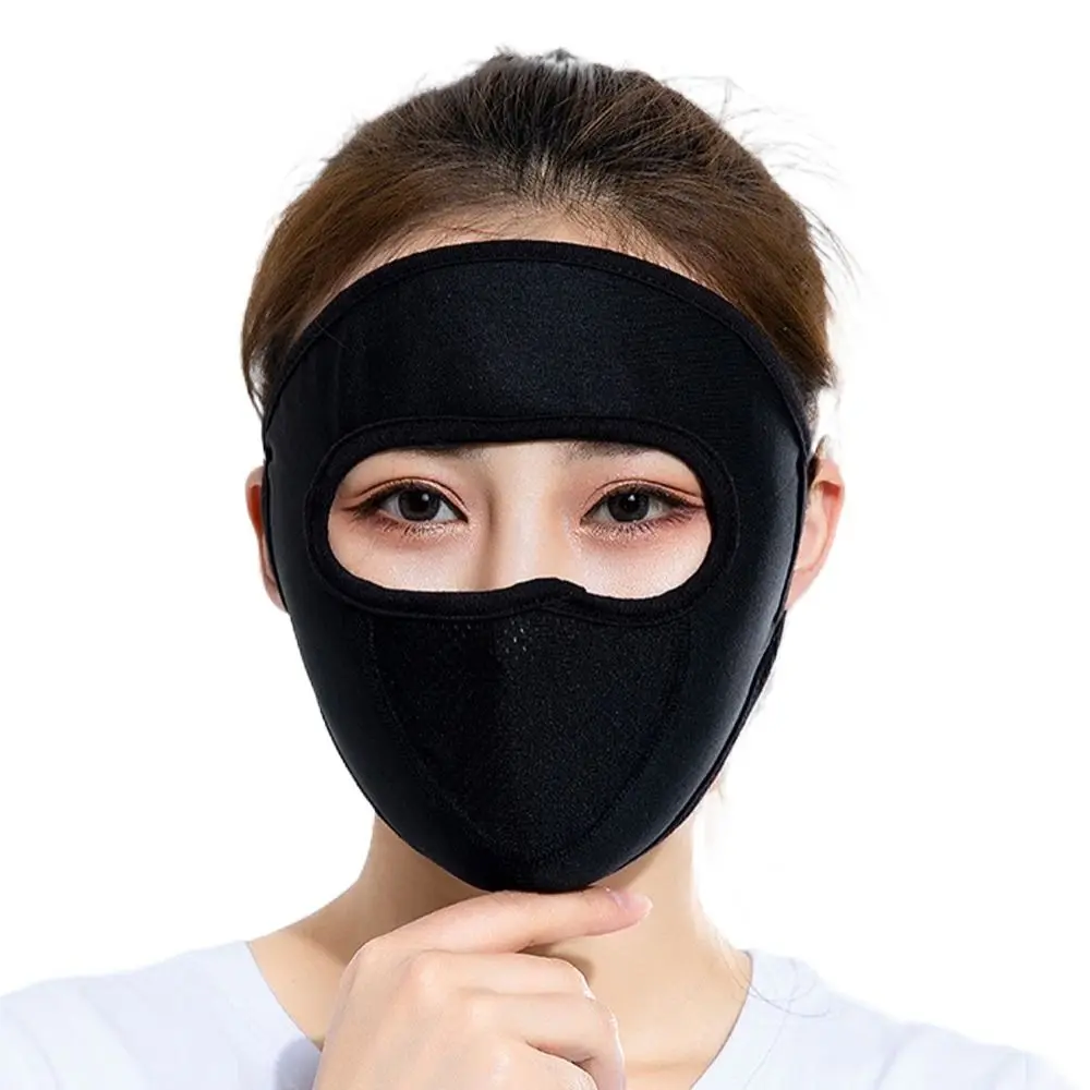 Pelindung matahari masker Gini Pria Wanita, perlindungan matahari es sutra jaring warna Solid untuk mengemudi penutup wajah musim panas masker wajah