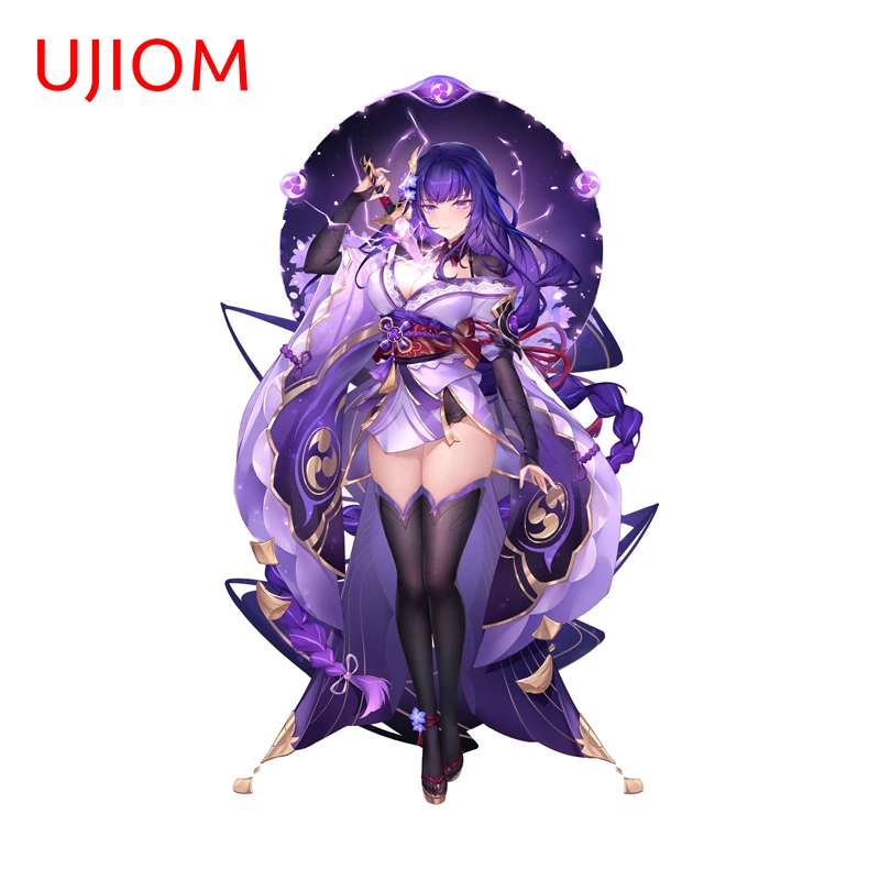 UJIOM Genshin impact Wall Sticker Raiden Shogun Personality trendy purple Decal versatile Fancy Simulated decoration chambre