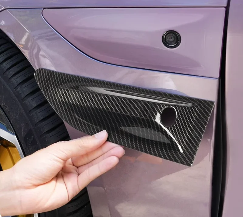 Car Leaf Panel Camera Protective Cover Suitable for Xiaomi SU7 2024-2025 Modified Auto Carbon Fiber Pattern Exterior Accessories - view 4