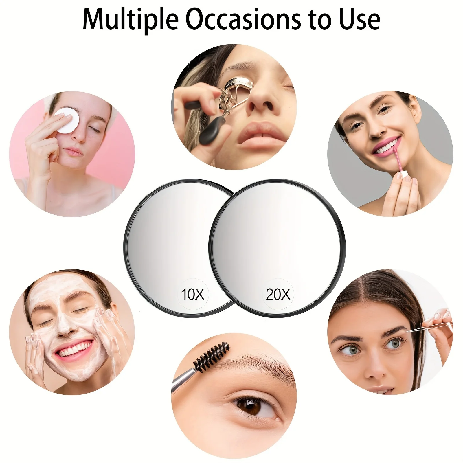 30X Magnifying Mirror with Threading Machine for Women, Eyebrow Face and Body Hair Threading and Removal System kit Tweezers