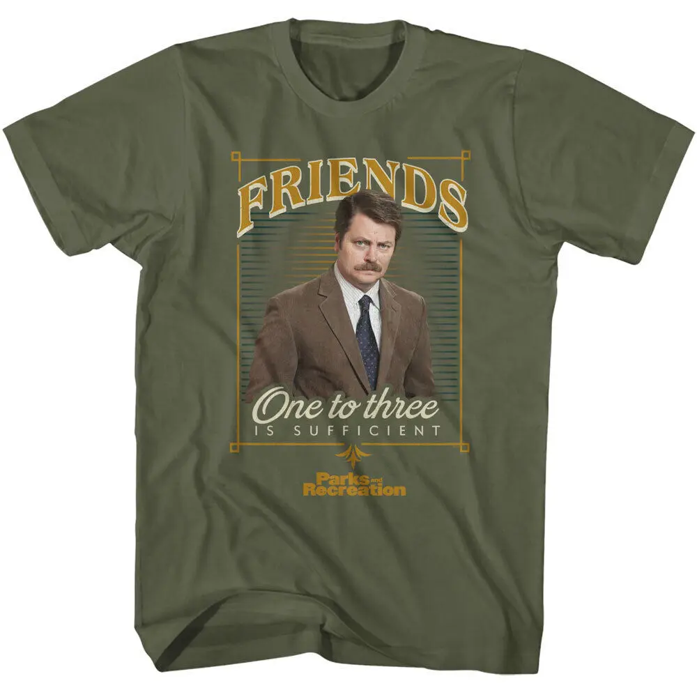 Parks and Recreation Friends One To Three Is Sufficient Men's T Shirt