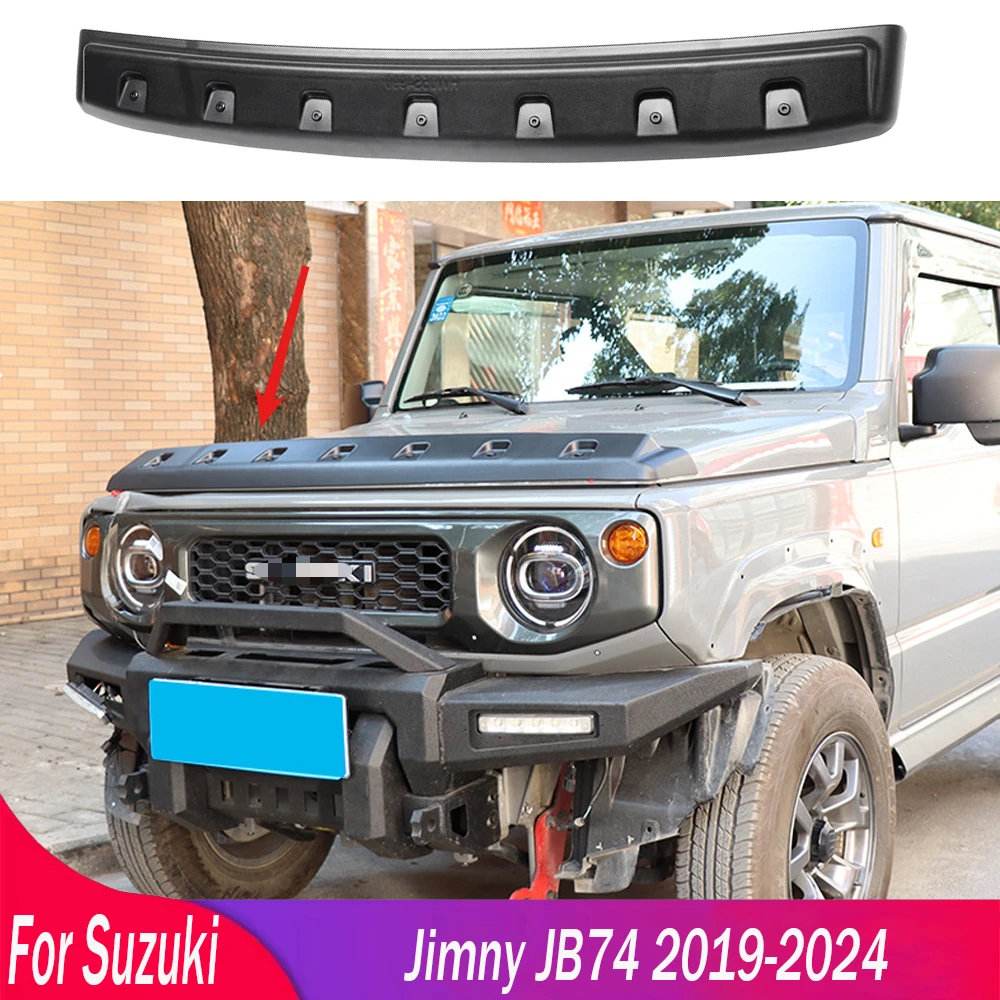 Car Engine Front Hood Protector Sandstone Block Deflector Shield Modified Buggy Accessories For Suzuki Jimny JB74 2019-2024